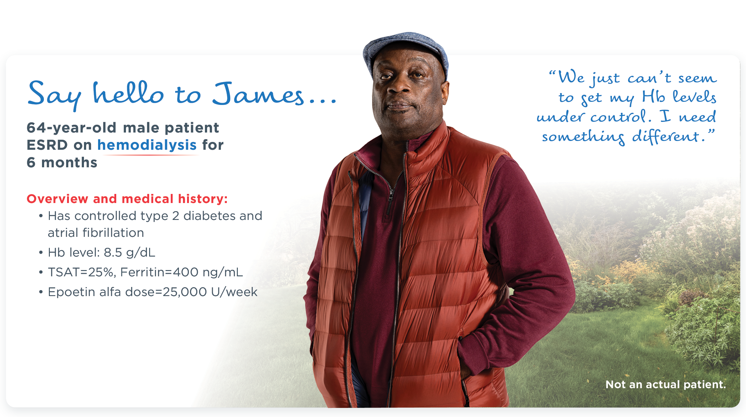 James patient profile infographic